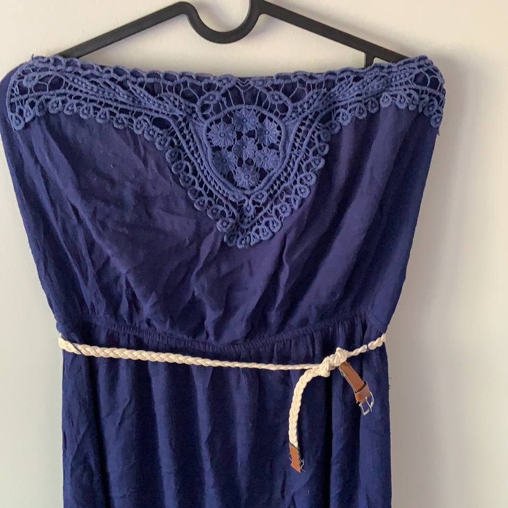 Strapless full length sundress